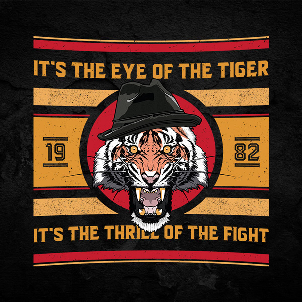 Survivor Eye Of The Tiger 2 Album Cover T-Shirt Black